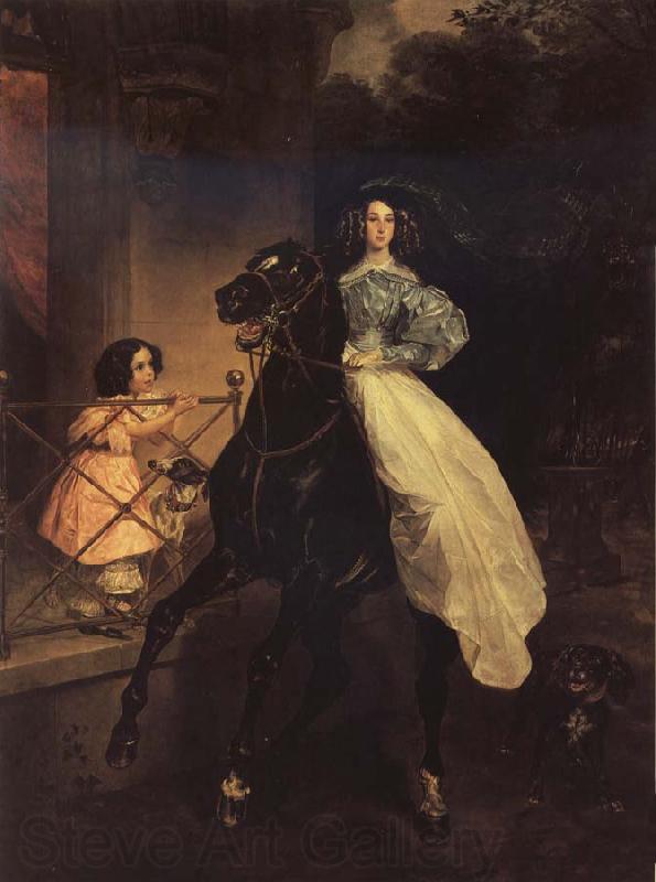 Karl Briullov Rider.Double Portrait of Giovanina and Amazilia Pacini